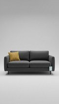 No-nonsense comfort sofa with easy-clean fabric